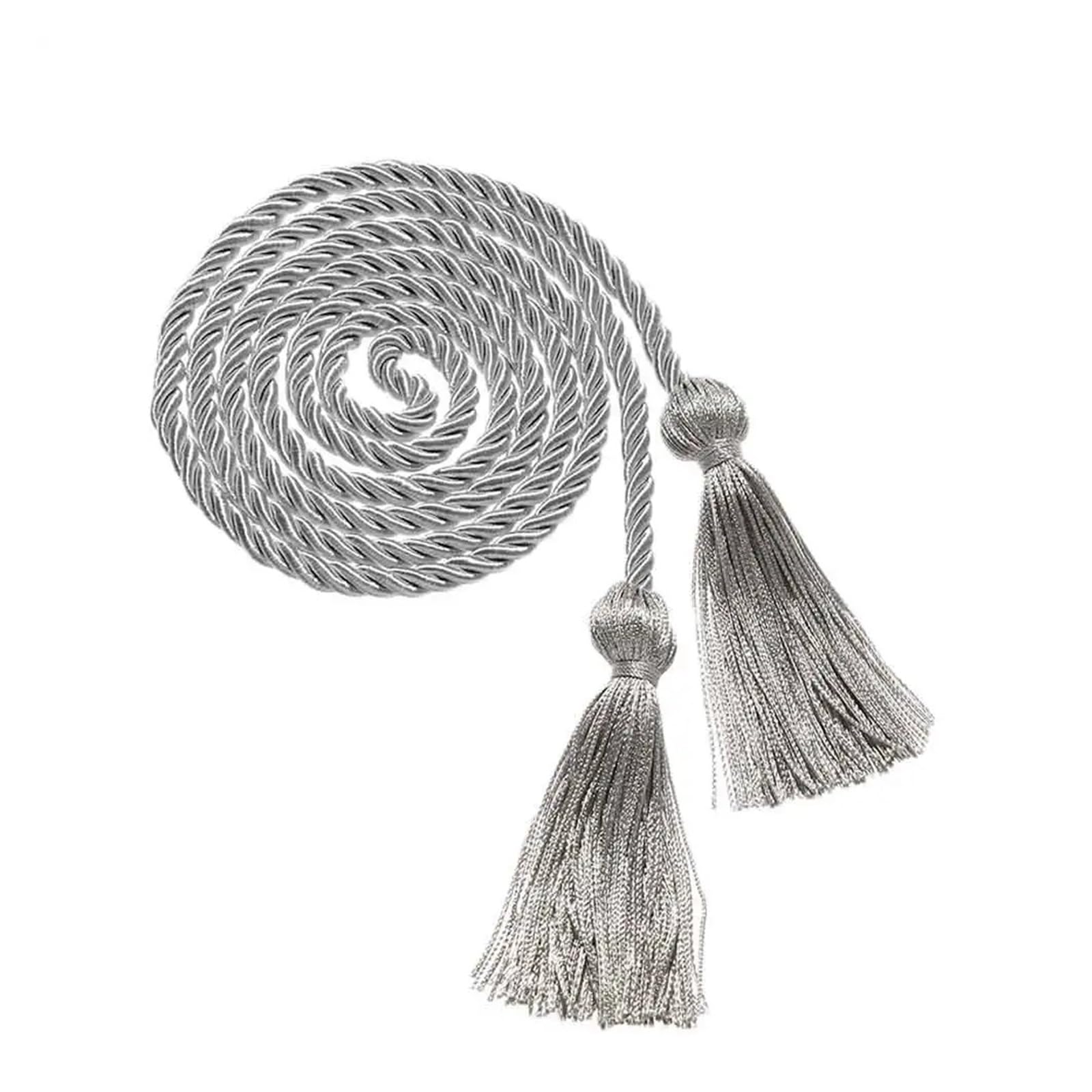 Tassel Graduation 10Pcs Graduation Honor Cords Craft Braided Tassels Drawstring Rope Yarn Cord For Students Bachelor Gown for Graduate Ceremonies and Memorials(Grey)