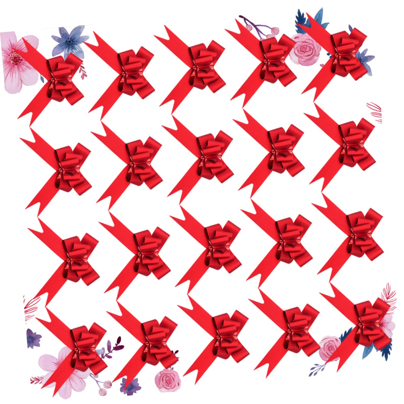 Healeved 60piezas Lazos De Tirar Decorativos con Patrón De para De Navidad Lazos Rojos para Decoración De Fiestas y Eventos