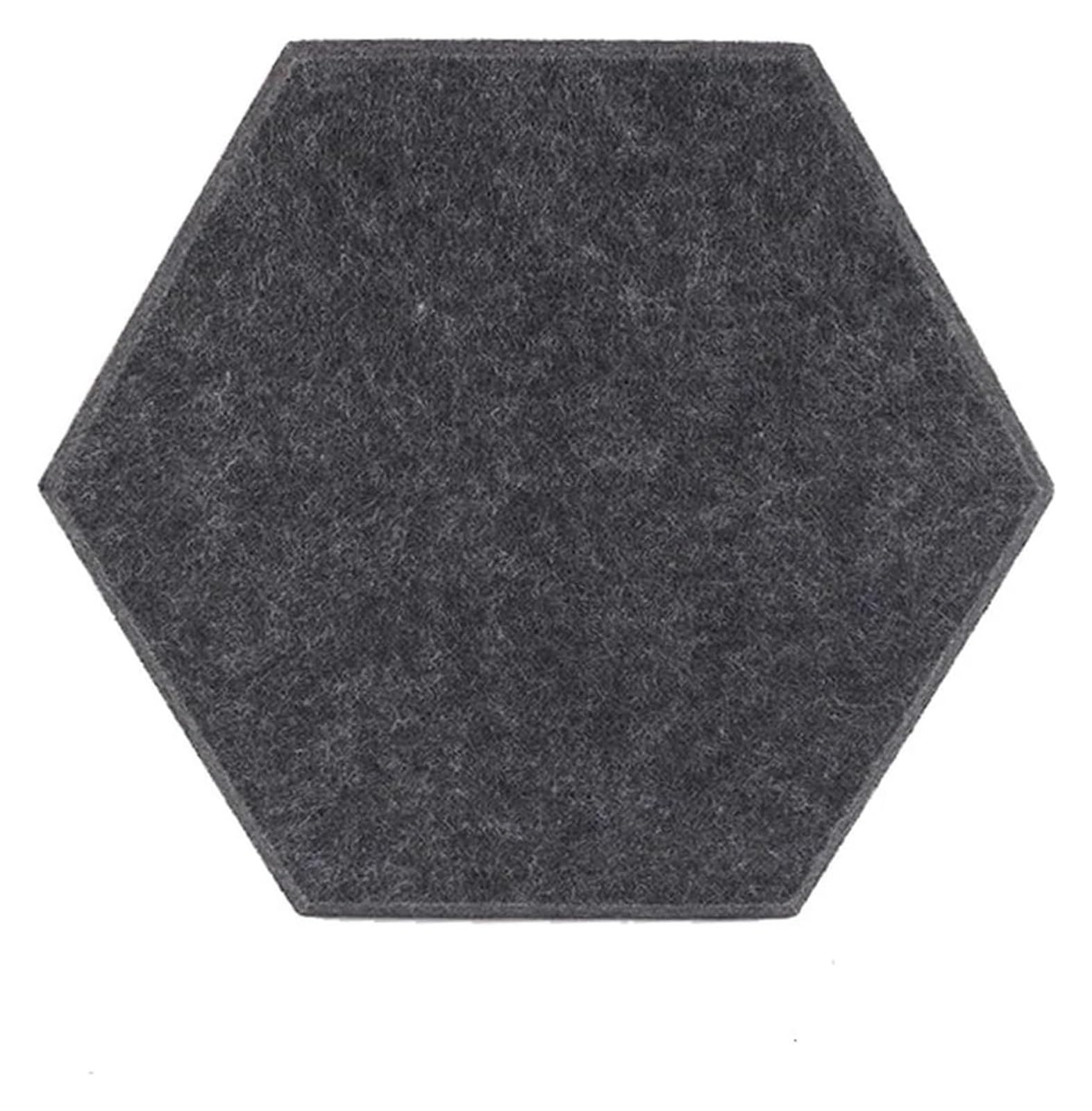 Panele dźwiękochłonne, Samoprzylepna sześciokątna pianka akustyczna o dużej gęstości, wielokolorowa 6/12 sztuk Studio Office Home(Dark Gray,6pcs)