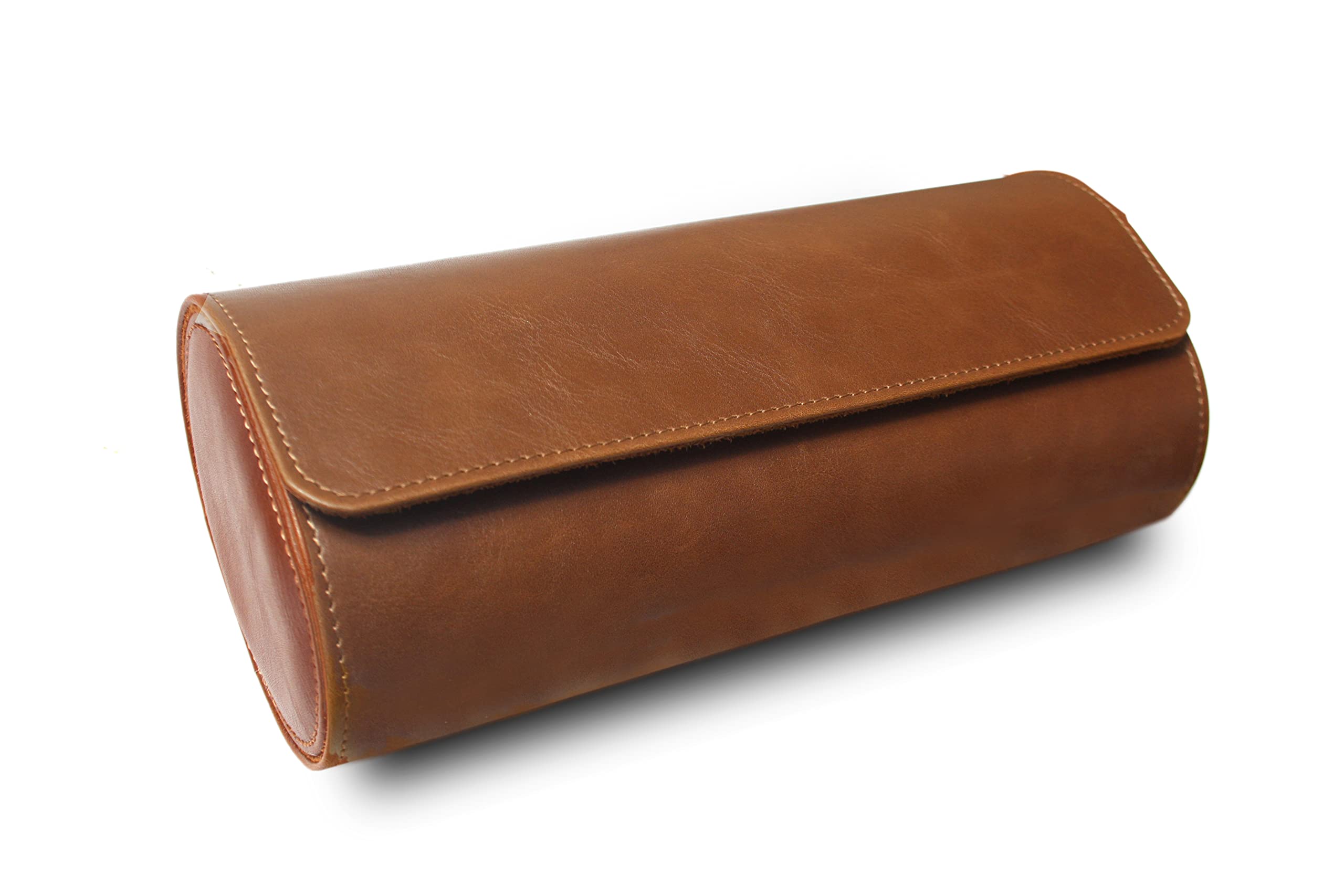 Genuine Leather Watch Box Organizer Brown Colour for Men and Women- 3 Watch Storage with Adjustable & Removable Pillows (B09JKSLJX3) Amazon Price History, Amazon Price Tracker