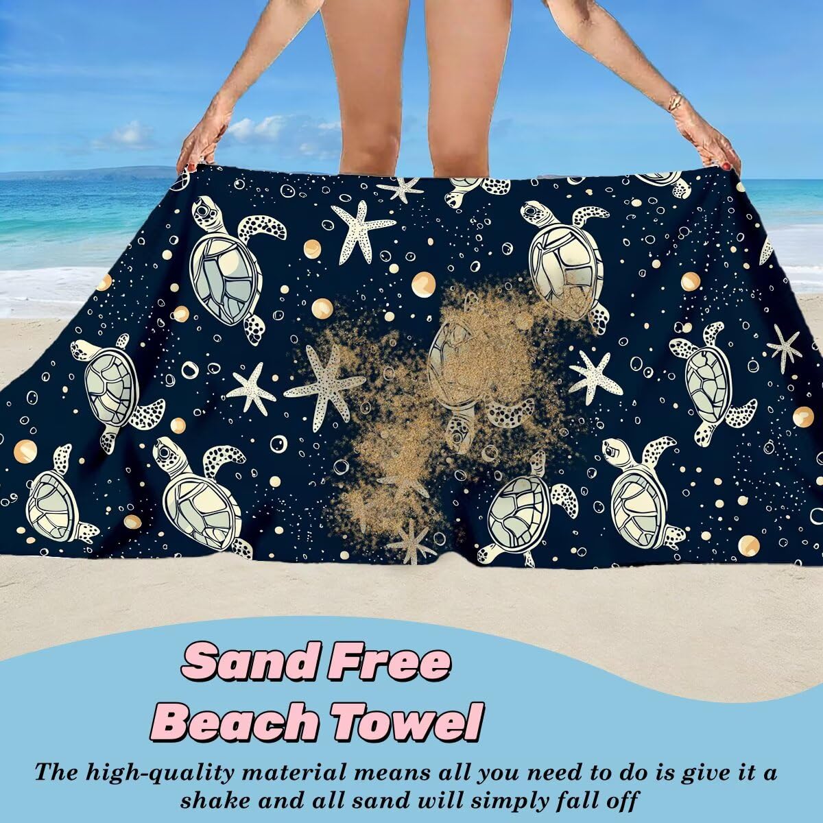 Juego de 2 Toalla Playa Grande 80x160 cm, Secado Rapido Toalla Microfibra Gimnasio, Antiarena Toallas de Playa Lindo, Grande Ligera Compacta Toallas Microfibra Mujer Hombre para Viaje Piscina -5110