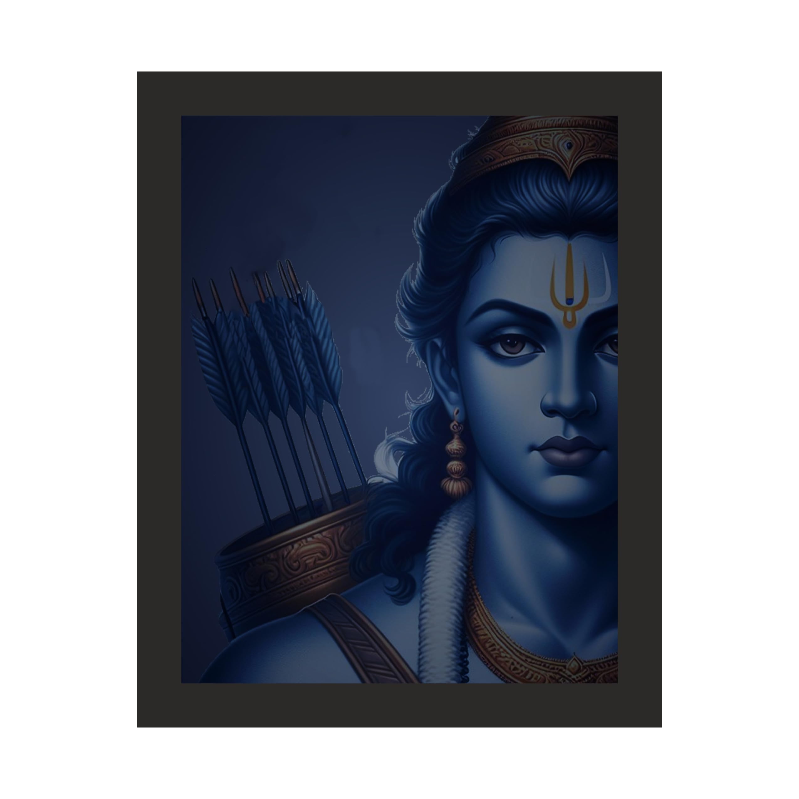 Lord Ram: Serene Divine Gaze, 12x15 Inches