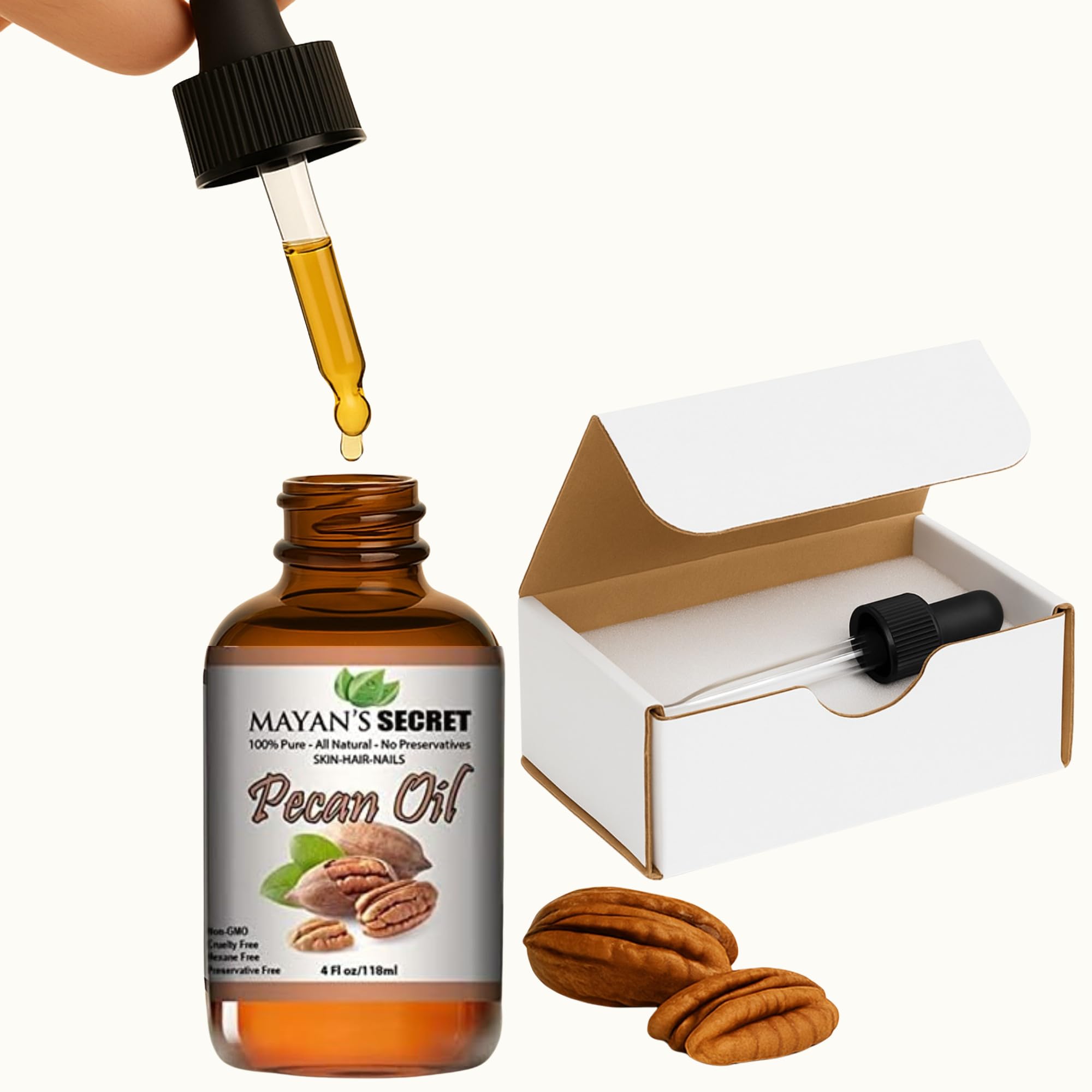 Pecan oil for Skin Tightening, Wrinkles Prevention, Rejuvenate Skin Cells