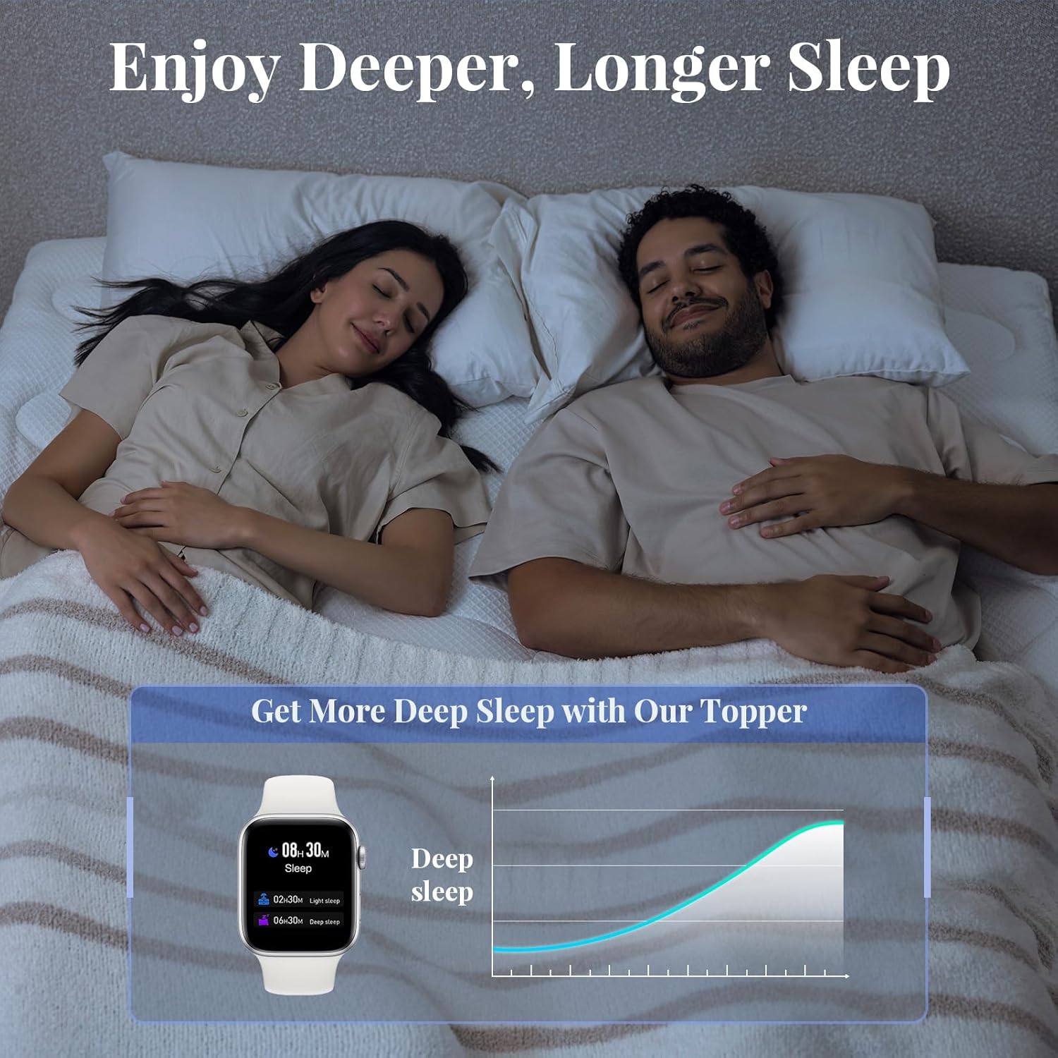 OhGeni Cooling 4 Inch Twin Size Dual Layer Mattress Topper, 2 Inch Gel Memory Foam, 2 Inch Soft Pillow Top Pad, Washable Bedroom Cover for Kids Mattresses, Extra Comfortable Sleep and Back Pain Relief - Image 10