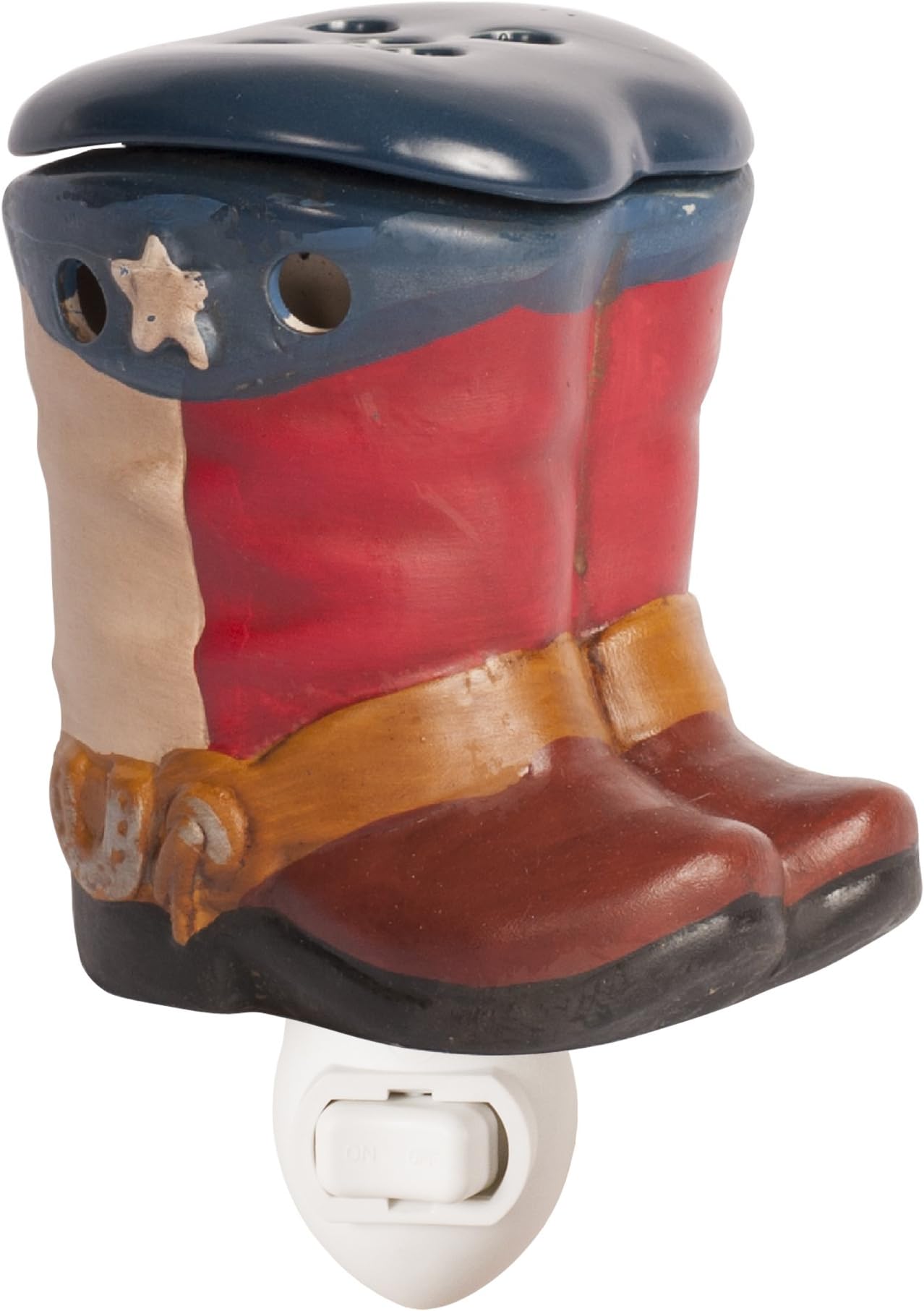 Scentsationals Texas Cowboy Boots Plug in Accent Wax Melt Warmer, 1 Count (Pack of 1), Multi-Color