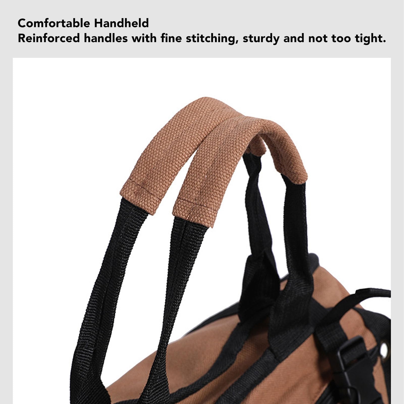 Bolsa de Herramientas, Bolsa de Herramientas Enrollable, Bolsa de Herramientas de Lona, ​​organizador de Herramientas en Rollo con 7 Bolsillos Individuales, Bolsa Multiusos con Cremallera para Herrami