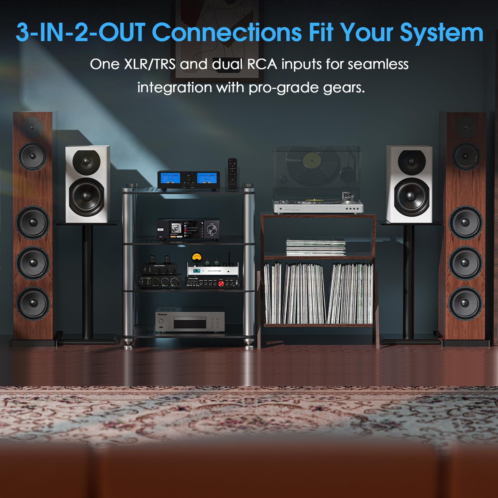 Amazon.co.jp: DoukAudio 600W 2/4チャンネルアンプ:3-IN-2-OUT