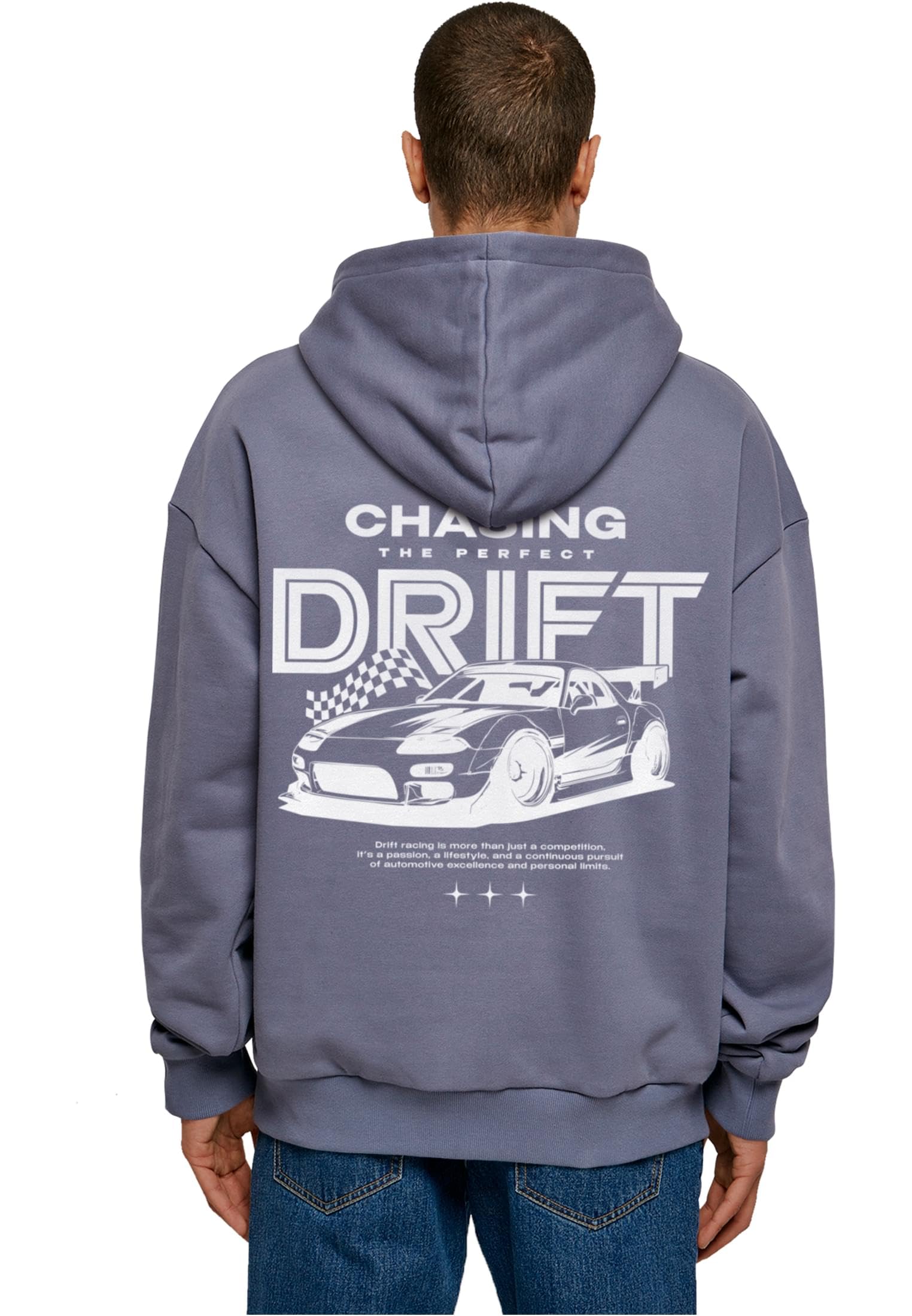 Mister Tee Męska bluza z kapturem The Perfect Drift Ultra Heavy Cotton Box Hoody – Oversize Hoodie z bawełny w stylu Streetwear ze sportowym nadrukiem z przodu i z tyłu