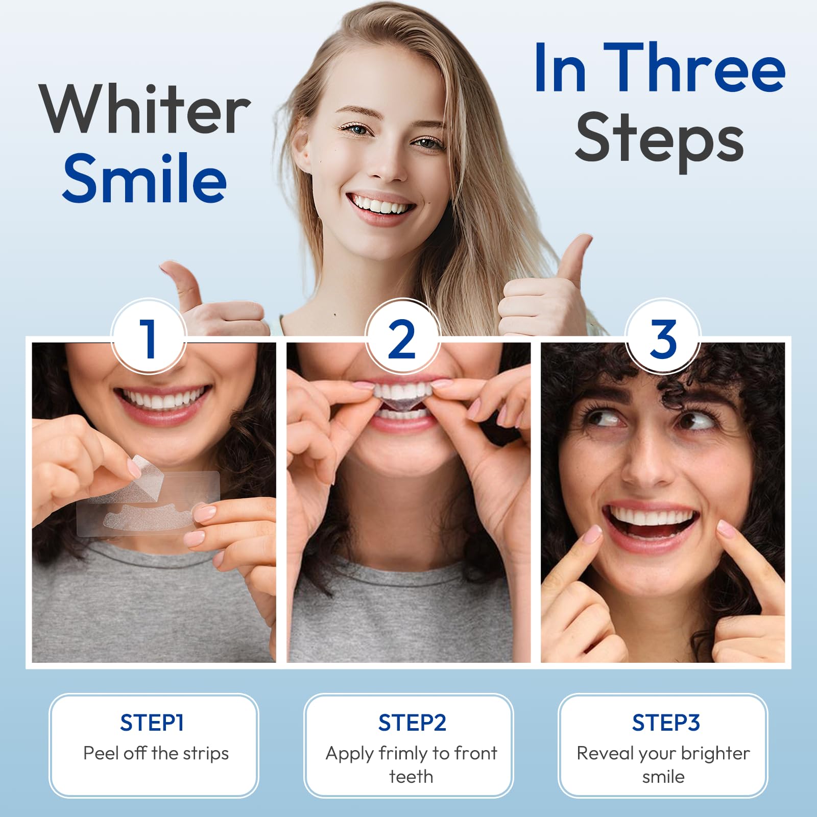 28 Strisce Sbiancanti Denti, Trattamento Sbiancante per Uso Domestico, Professionale Teeth Whitening Aiuta a Ridurre Macchie di Caffè, Tè, Vino, Rapido e Formula Delicata alla, Menta
