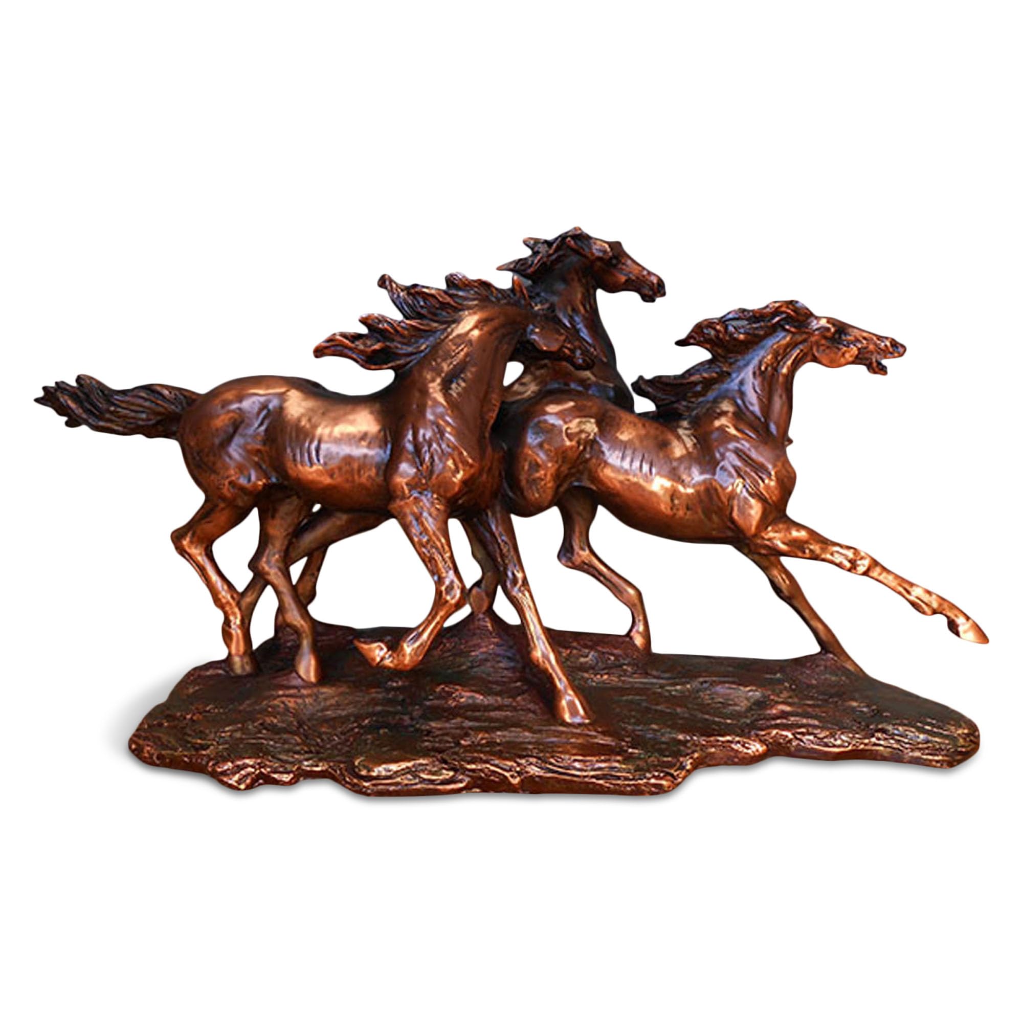 Amazon.co.jp: Marian Imports f13101 Three Horses Gallopingブロンズ