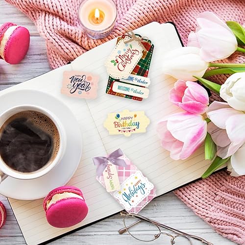 Miniatura 6 de INFUNLY Sellos y troqueles transparentes para hacer tarjetas, palabras de bendición, juego de troqueles y sellos de Feliz Halloween para