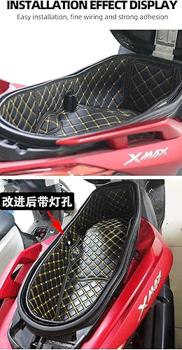 Miniatura 6 de Almohadilla de almacenamiento para maletero de motocicleta para Yamaha Xmax 125 Xmax 250 Xmax 300 Xmax 400 (rojo)