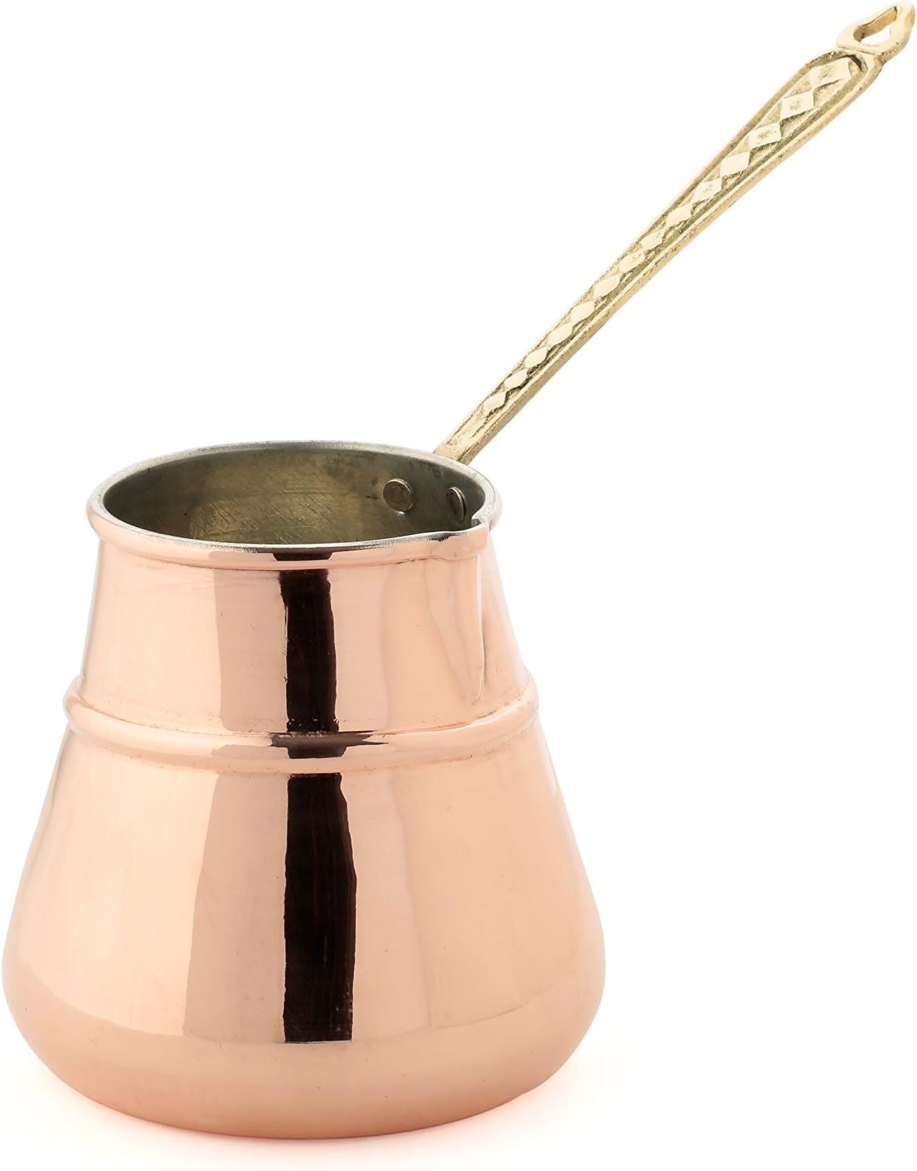Dexart Handmade 100% Solid Copper Butter Chocolate Sugar Warmer, Melting Pot with tin linings (Large)