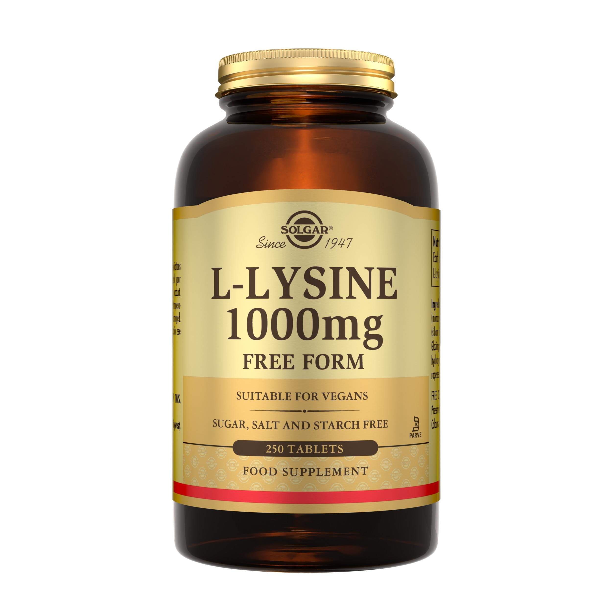 Solgar L-Lysine 1000 mg - 250 Tablets