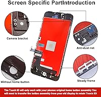 Vista 2 de EFAITHFIX Para iPhone 7 Plus Pantalla LCD Reemplazo Negro 5.5 Pulgadas Marco Asamblea LCD Pantalla LCD Digitalizador de Pantalla Táctil 3D con Kit