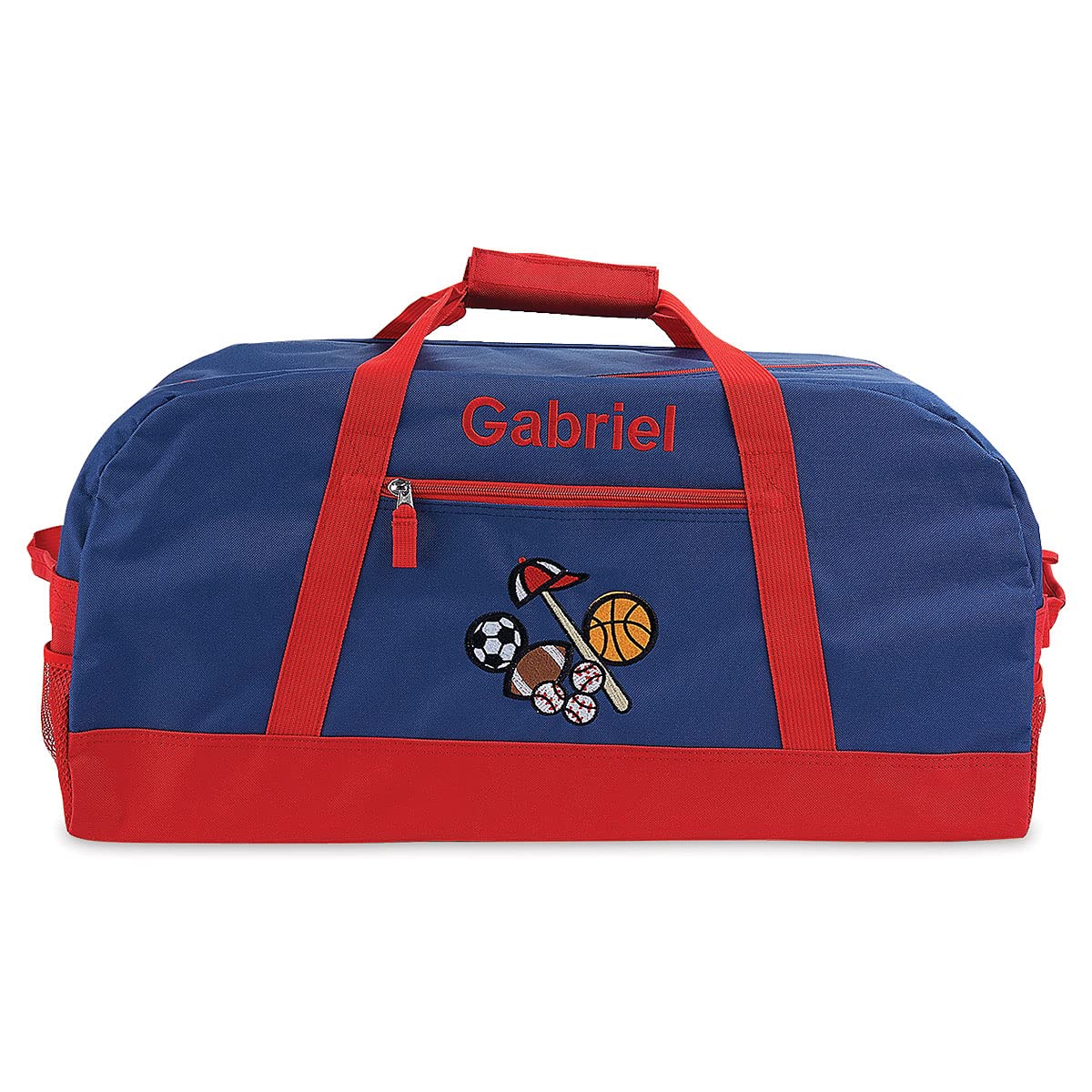 Lillian Vernon All Sports Personalized Medium Duffel Bag for Kids - Soccer, Basketball, Basketball, Boys Sports Bag 11 x 12 x 23 inches