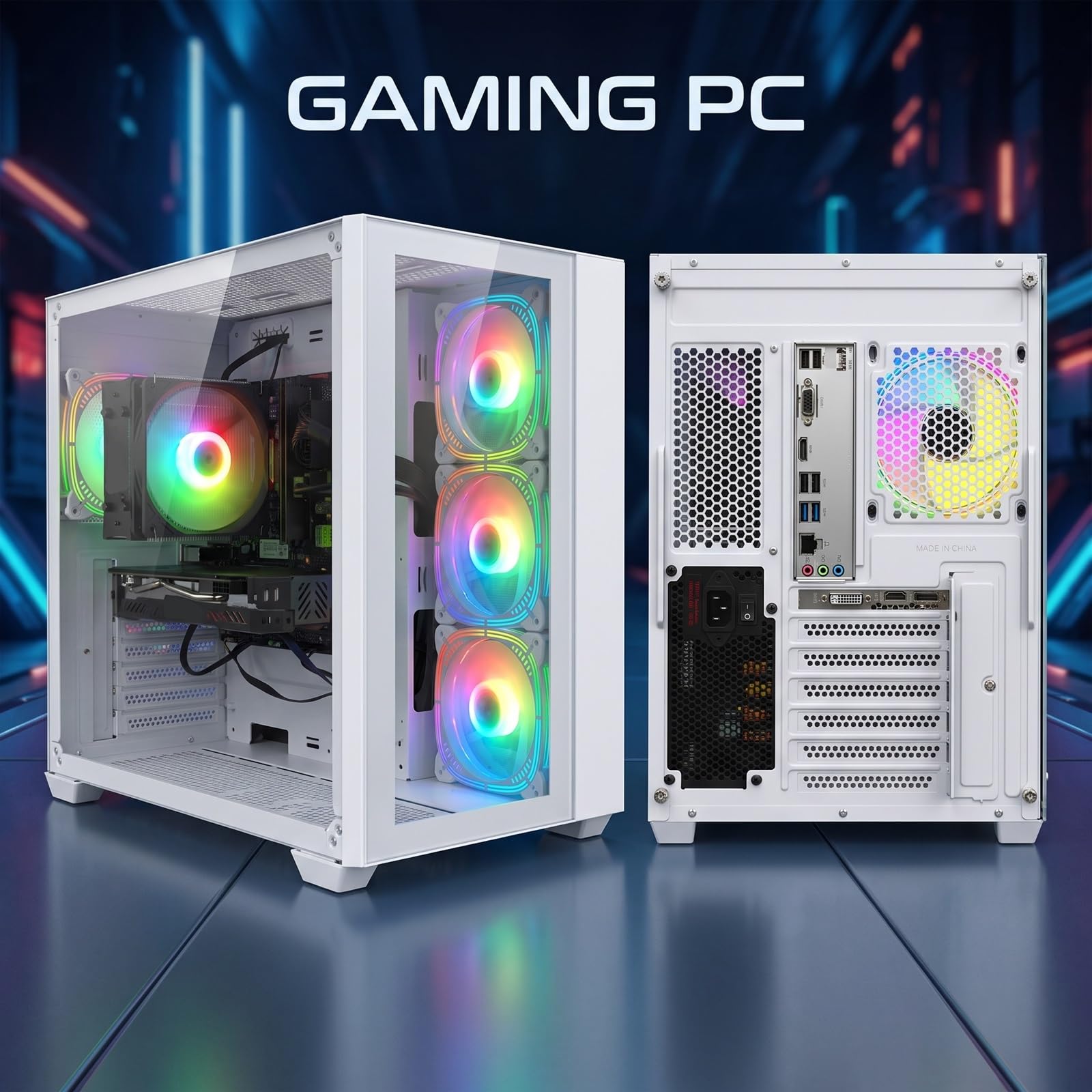 STGSivir PC Gaming Fisso, Core i7, RTX 3060 12G, 16G RAM, 512G SSD | Computer Gaming per Streaming, Editing Video, Compiti, fino a 3.9 GHz, WiFi 6, BT 5.0, 4K,HDMI,DP, Win11 Pro, Case ARGB