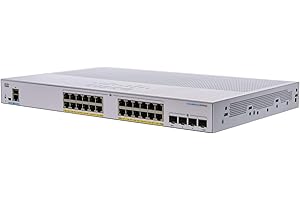 Business CBS250-24P-4G Smart Switch: Optimize Network Performance with 24 PoE Ports