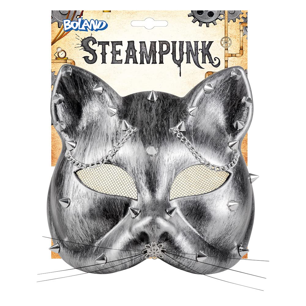 Boland Steampunk Augenmaske – Kunststoff-Maske Mit Katzendesign Für Karneval & Halloween