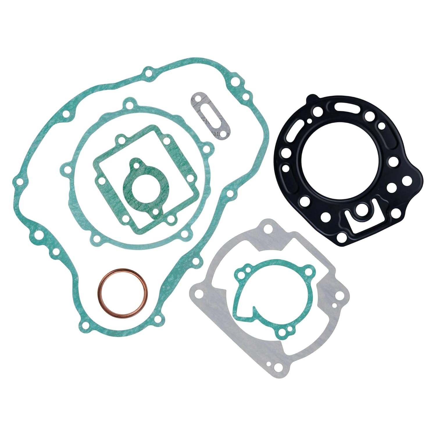 Motorcycle Engines Crankcase Clutch Covers Cylinder Head Gasket Kit Set Suit Compatible with KDX200 1989-1994 Spare Parts(Generator Cover gask)