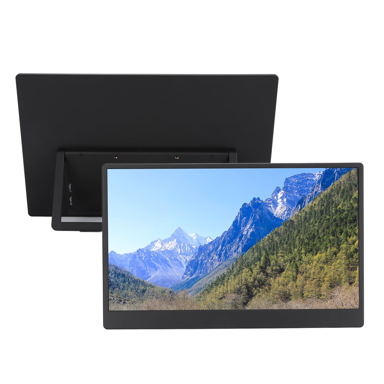 Photo 1 of Yunseity Portable Monitor, 13.3in 4K FHD Ultra Slim HDR Computer Gaming Display, 16:9 HDR Touchscreen USB C HDMI Screen Extender with Smart Cover for Laptop PC Phone