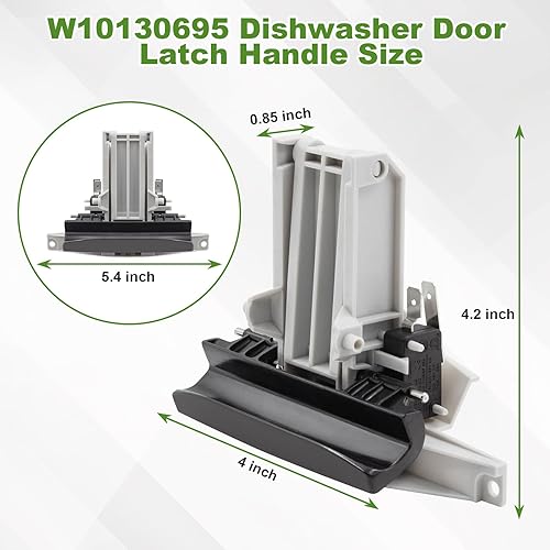 Miniatura 2 de W10130695 Reemplazo de manija de puerta de lavavajillas para Whirlpool Maytag Quiet Series 300 Mango de lavavajillas WPW10130695 W10862259