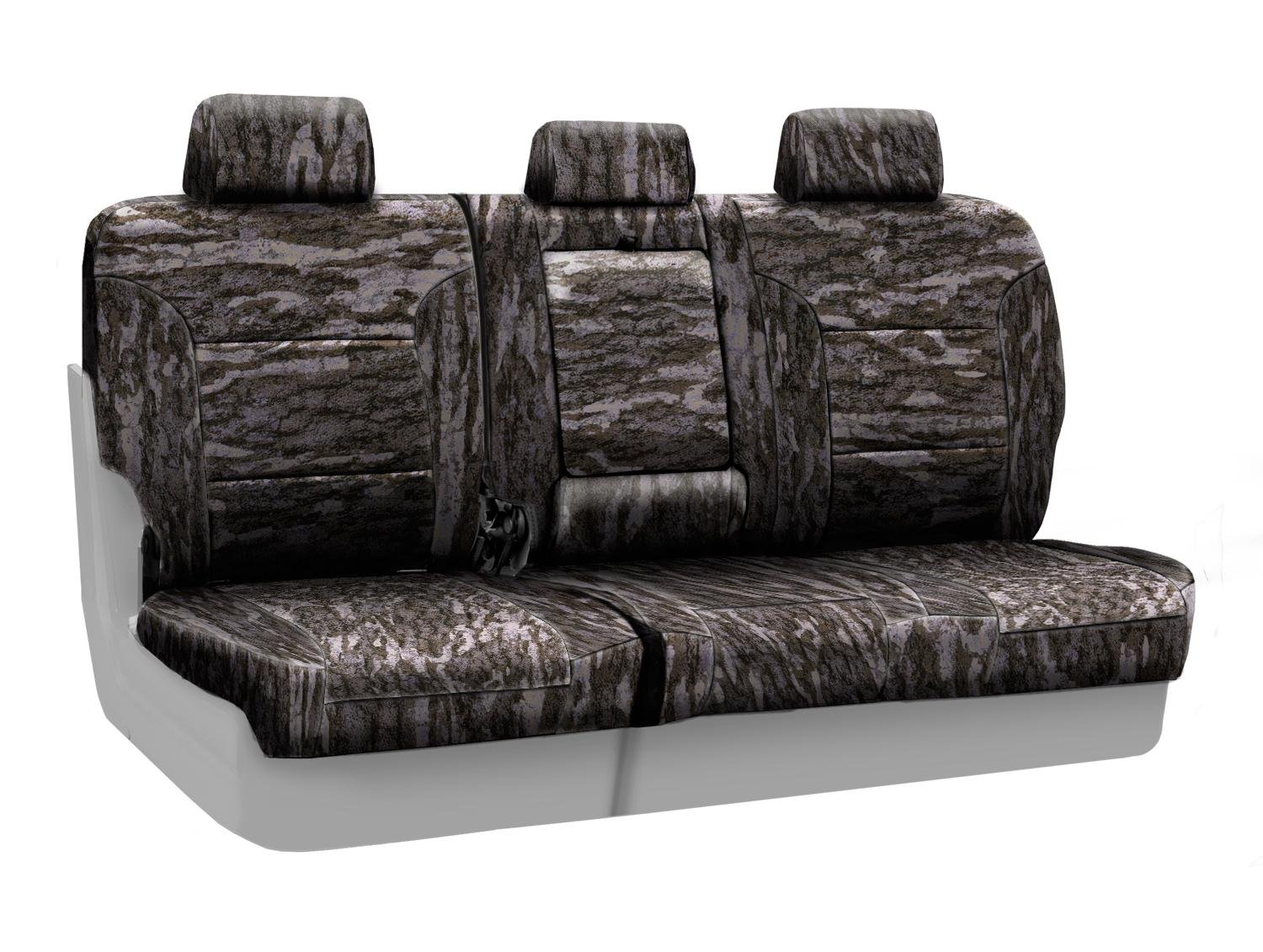 Coverking Rear 60/40 Bench Custom Fit Seat Cover for Select Ford Escape Models - Neosupreme (Mossy Oak Bottomland Camo Solid)