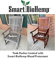 SmartBioHemp Plant-Based Wood Protectant 1 Quart - USDA BioPreferred UV Water Resistant Treatment for Decks Furniture 75-100 Sq Ft