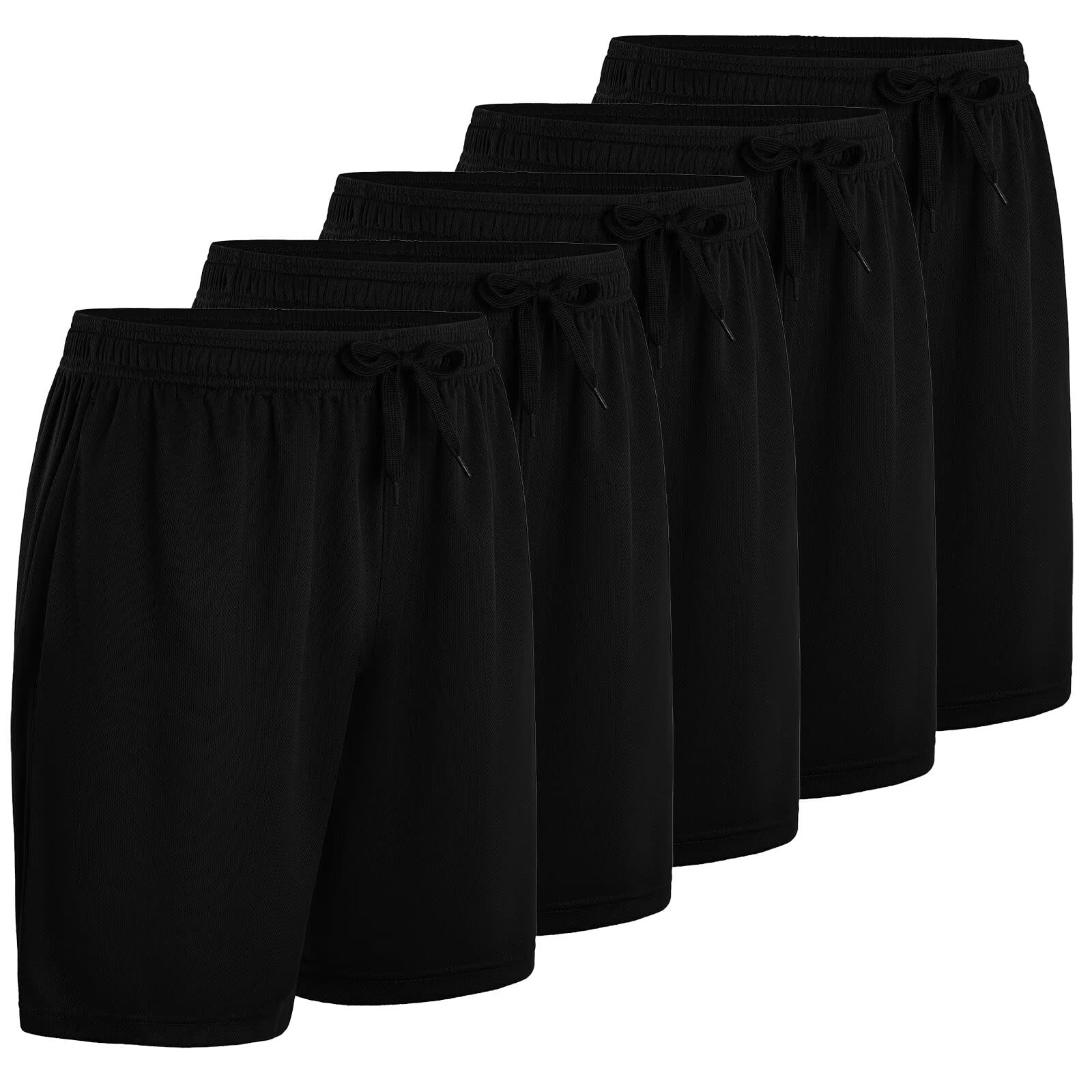 LeeHanTon Athletic Shorts Pack for Men Breathable Athletic Gym Shorts Elastic Waistband Quick Dry