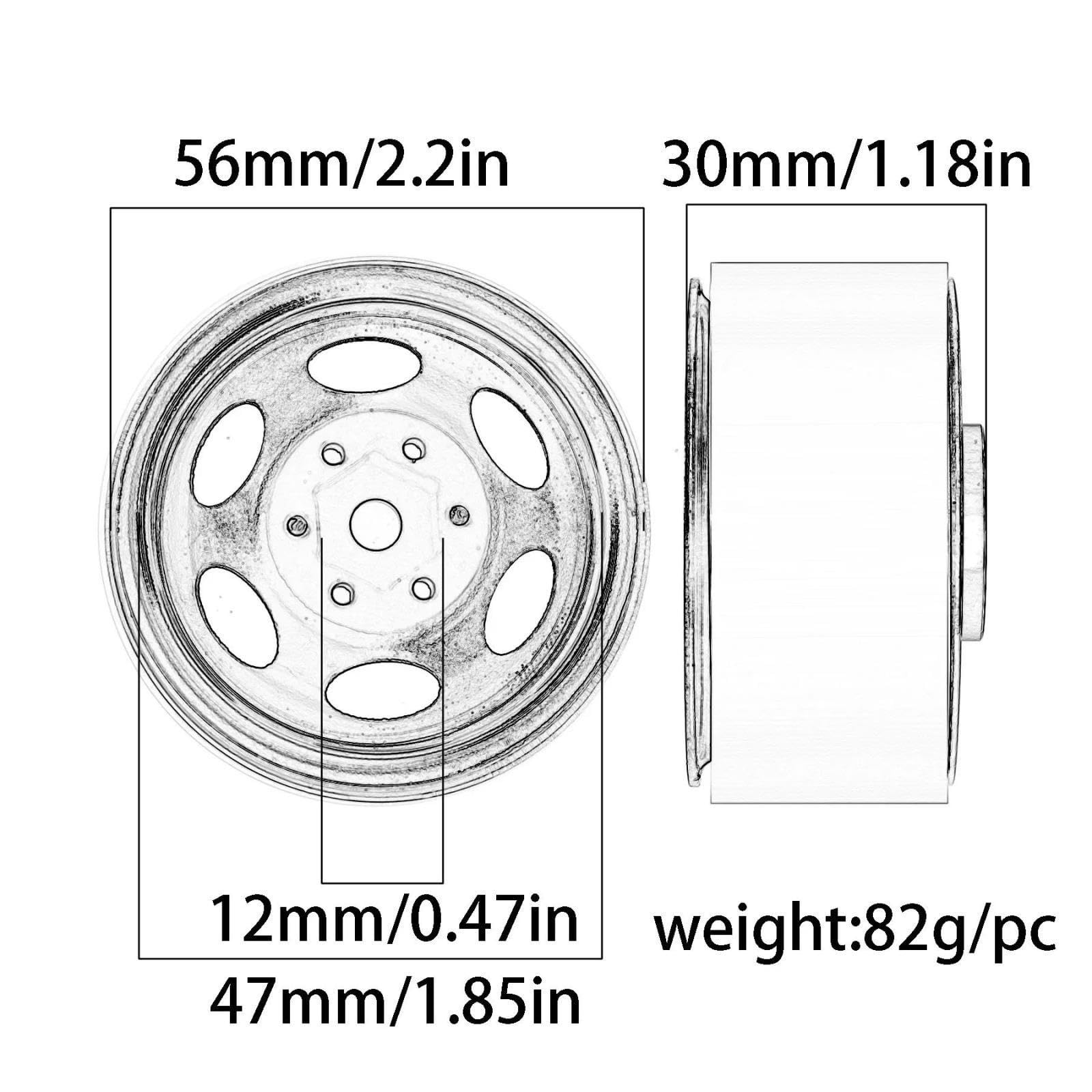 Cerchio Per Axial Per SCX10 II 90046 III AXI03007 Per TRX4 1/10
