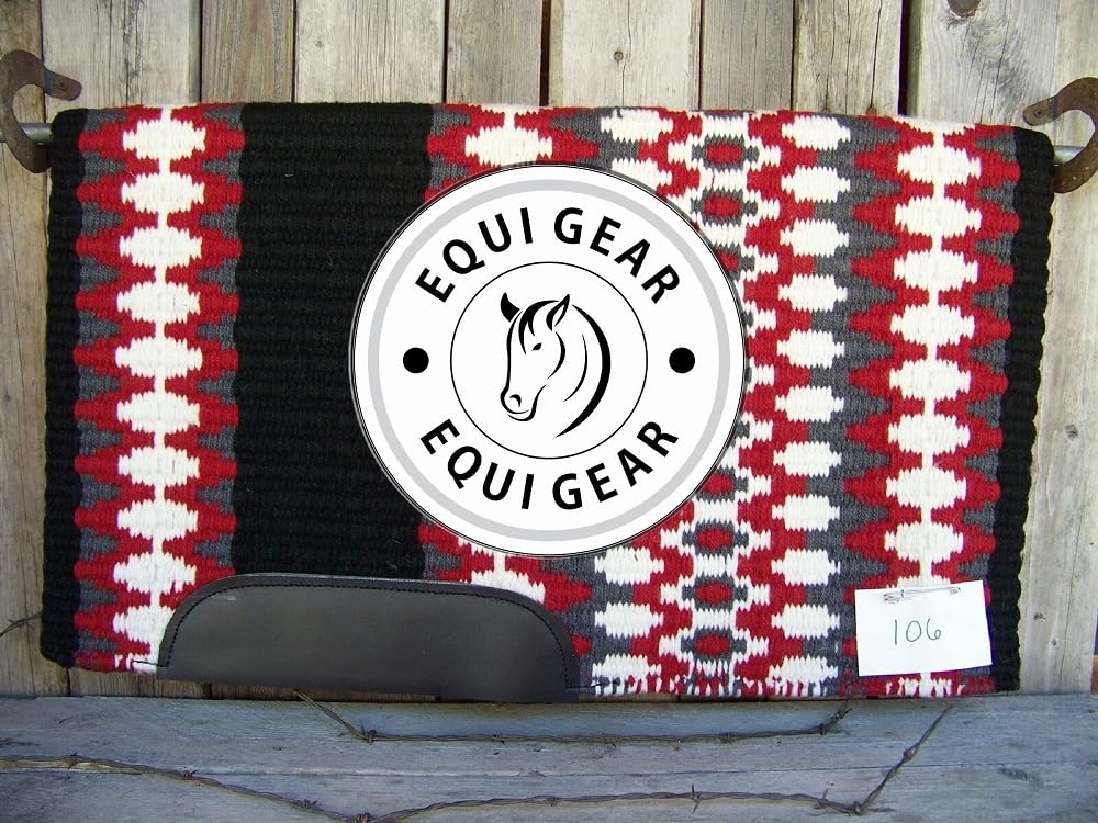Horse Western Ranch Sottosella/Coperta da sella Western in lana neozelandese con imbottitura in lana con sensore Flex (personalizzazione disponibile) AS84 (36" x 40")