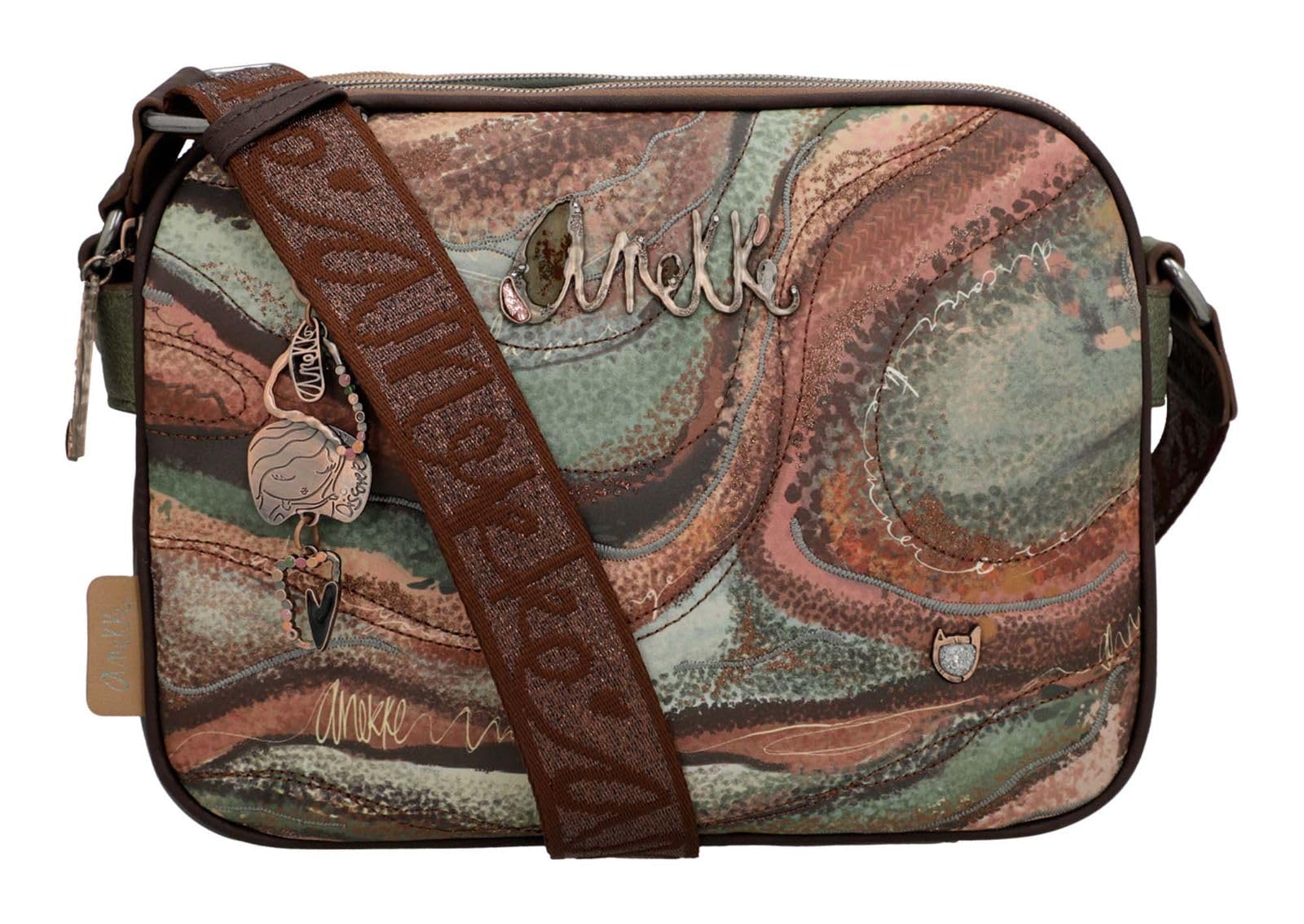Anekke Bandolera 3 Compartimentos Outer - Diseño Funcional - Medidas: 25/19/6 Cm - Accesorios Y Complementos Mujer