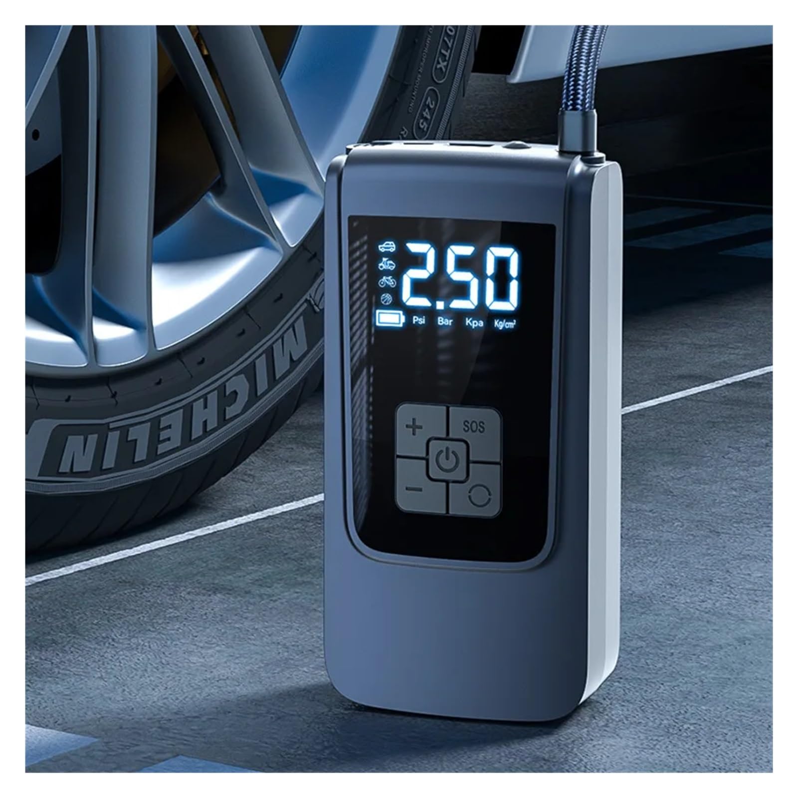 Bezprzewodowa Pompka Do Opon 6000mAh Akumulatorowa Mini Pompka Do Opon 150PSI Przenośna Elektryczna Sprężarka Powietrza Do Samochodów Motocykle Rower Rapid Inflator(Air Pump USB)