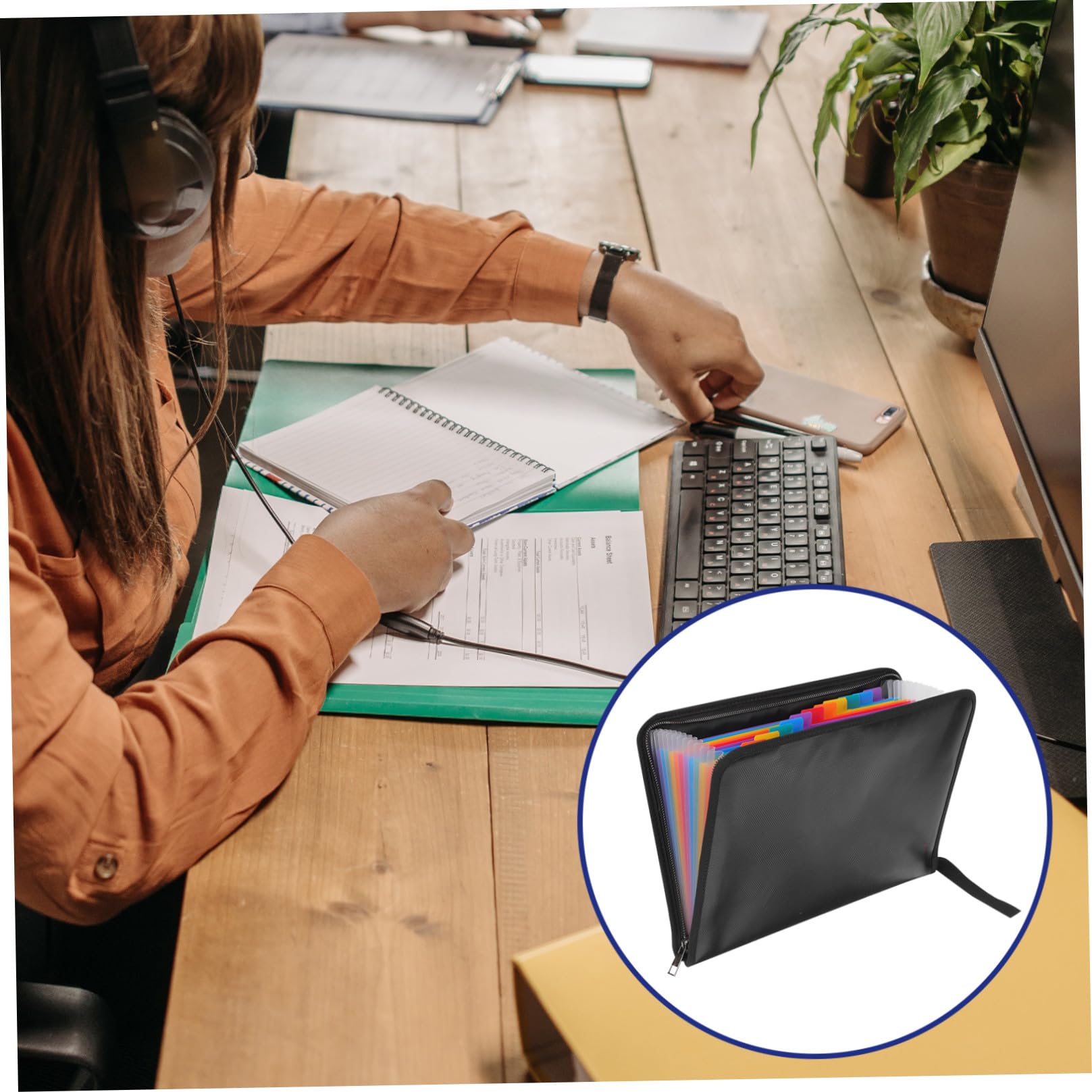 Borsa Portadocumenti e Ignifuga Organizer per Documenti Importanti Classificatore per Lettere Estratti Conto e Foto Realizzato in Composito e Materiale in Pvc