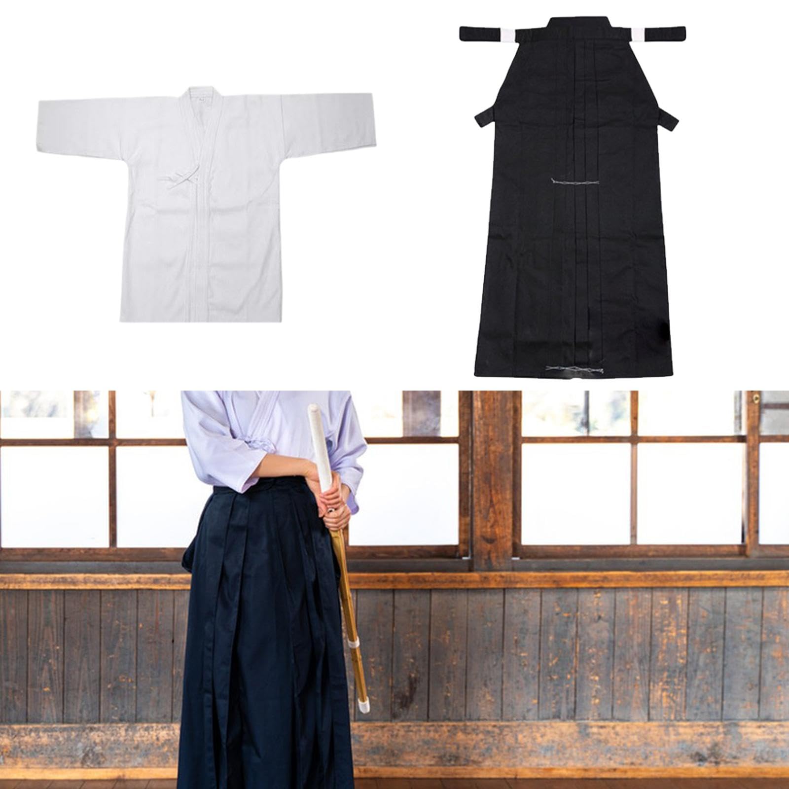 Conjunto de Uniforme de Kendo japonés, Dobok Ninjas Iaido, Traje de Kendo para Adultos, Kimono Hakama