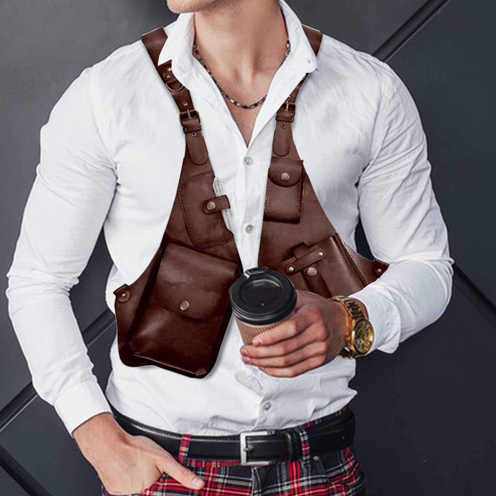 Riñonera Axilar Cartera Steampunk De rol | Arnés Antirrobo Para Cosplayers Artistas Viajeros Vacaciones Trabajo Diario Senderismo Eventos Temáticos Mascaradas