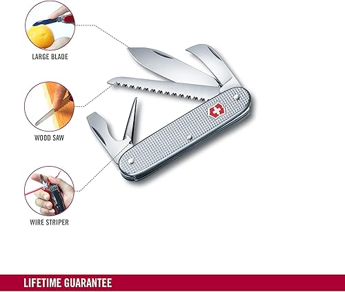 Miniatura 3 de Victorinox Swiss Army 7 - Cuchillo suizo del ejército, cuchillo de bolsillo de 7 funciones de fabricación suiza con 2 cuchillas (hoja grande y de