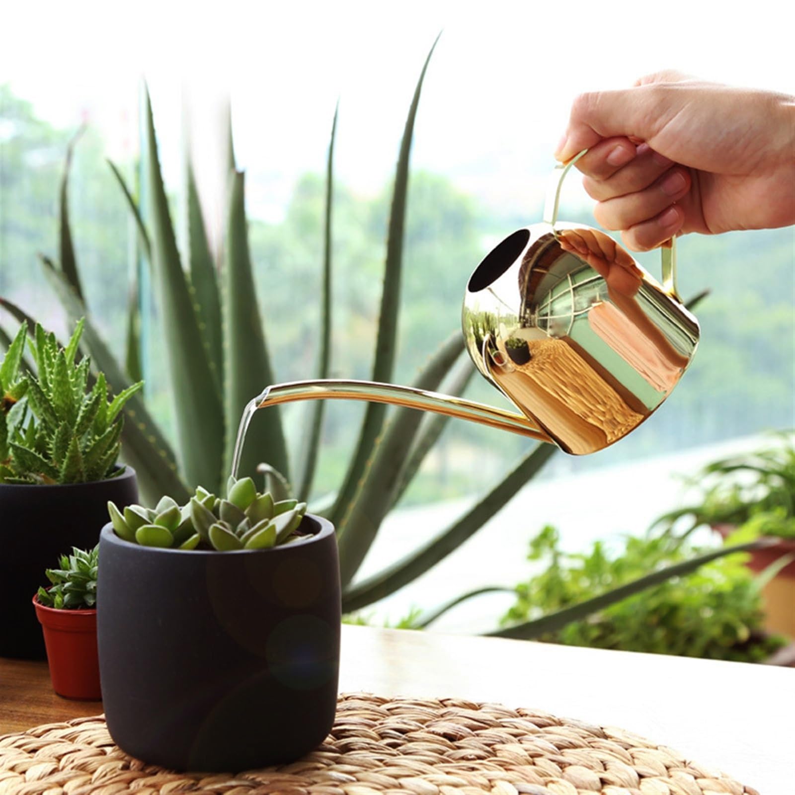 Konewka podlewanie garnek długie usta wewnętrzna doniczka na rośliny butelka podlewanie urządzenie bonsai narzędzia ogrodnicze