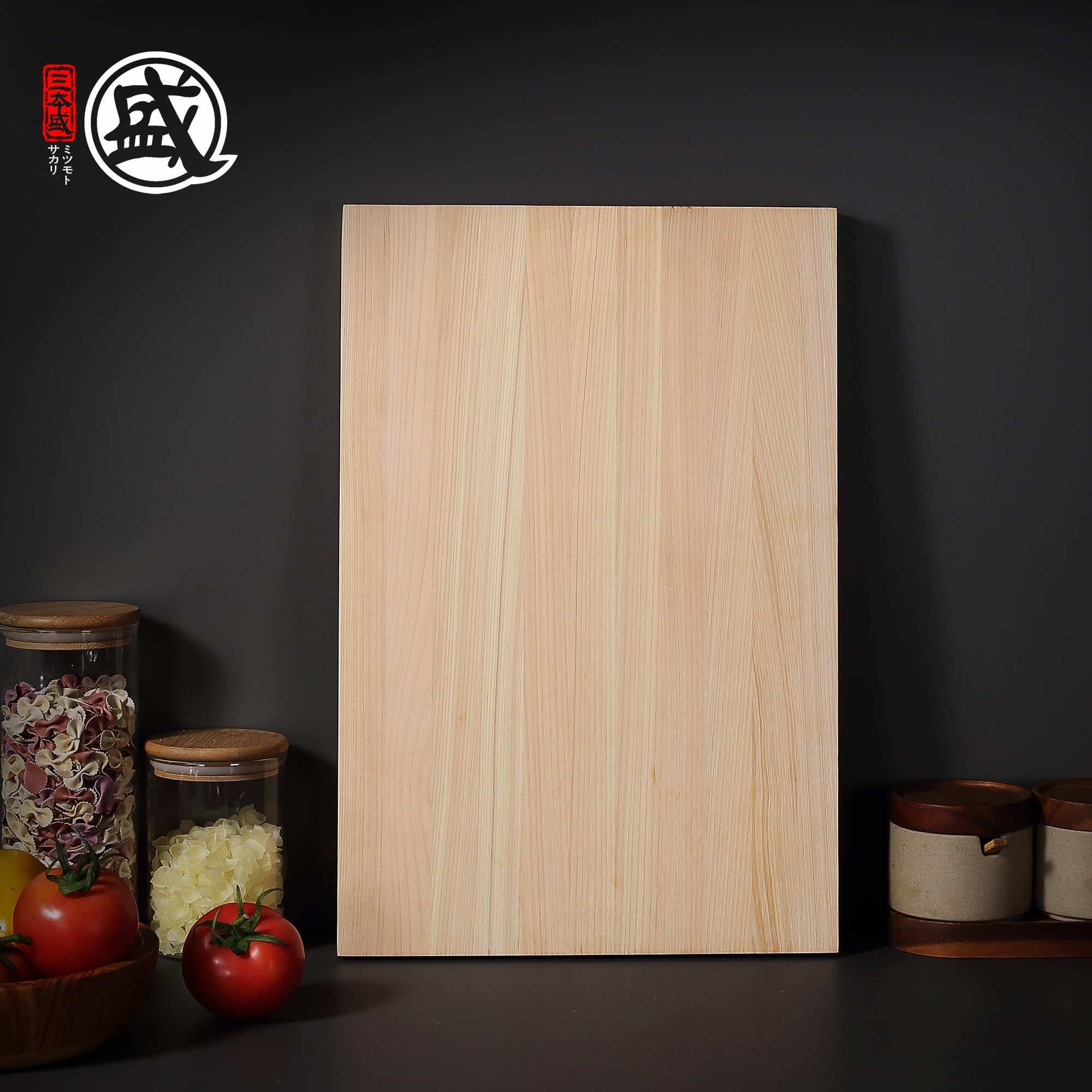 MITSUMOTO SAKARI 60*45*3.5 cm Tabla de Cortar Profesional de Ciprés Japonés | Madera Hinoki Maciza Natural, sin Recubrimientos, 3 Tamaños para Cocinas, Regalo Gastronómico Práctico