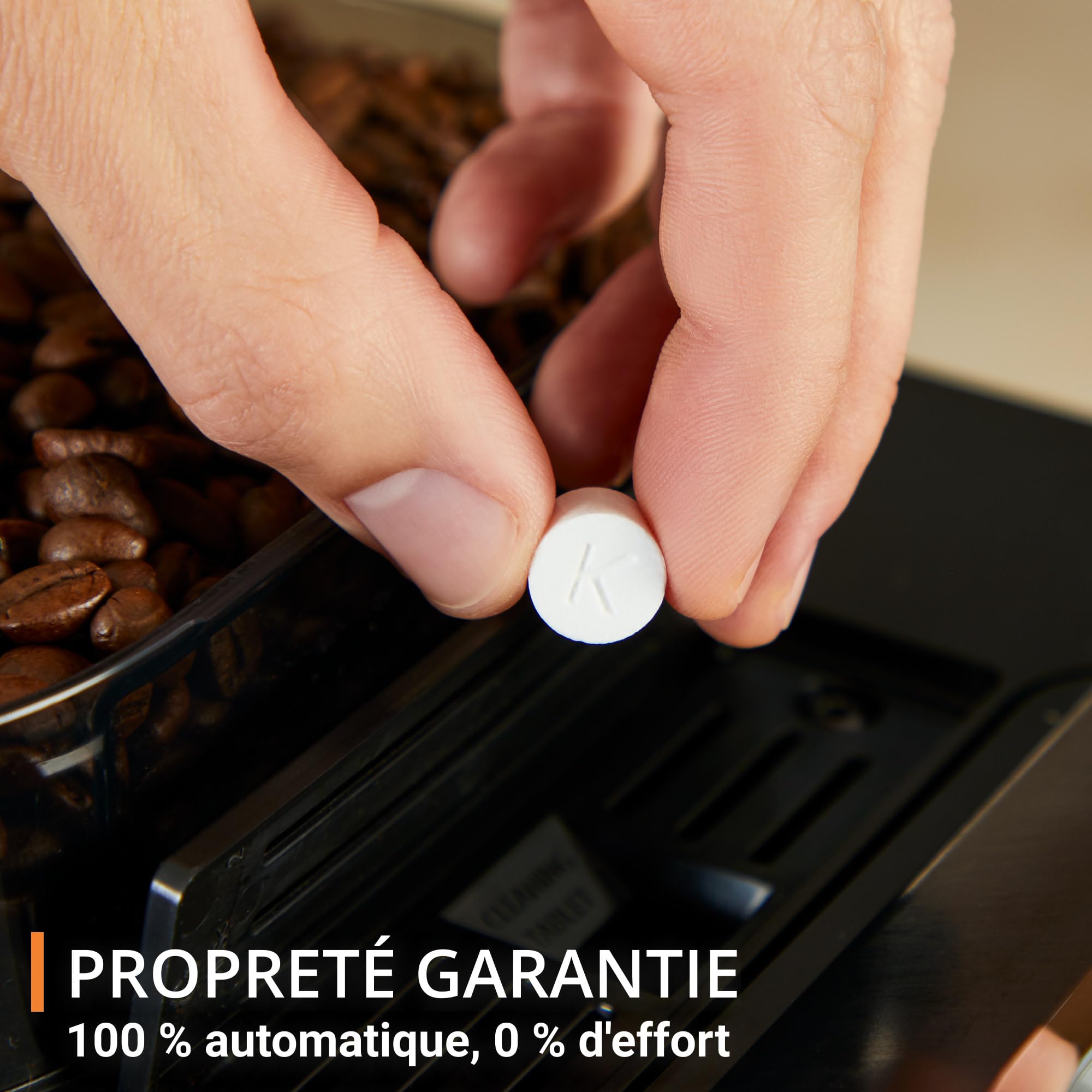 Krups Evidence Hot & Cold, Machine à café grains automatique, 18 recettes chaudes et froides, espresso, One Touch cappuccino, interface intuitive, EA898GF0, Gris