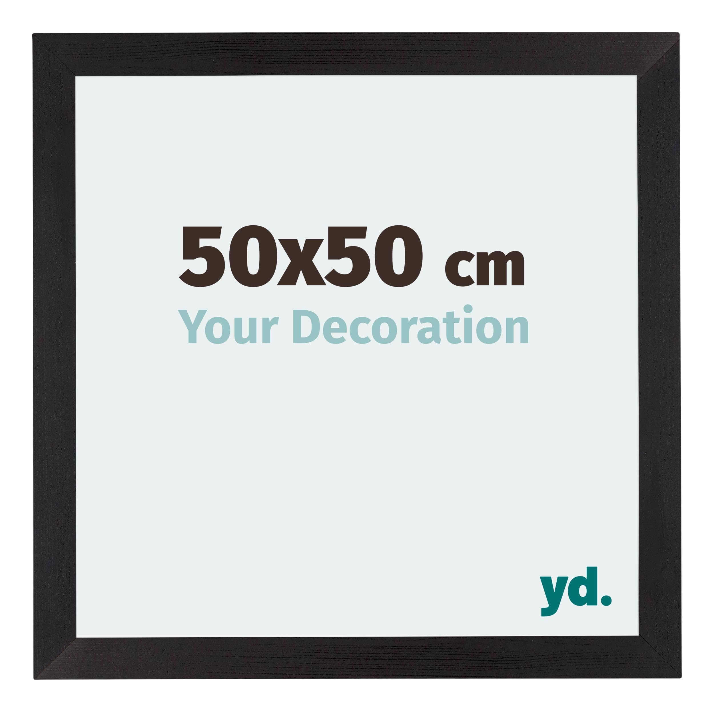Your Decoration - Puzzle frame 50x50 - Black Woodgrain - Puzzle frame 500-1000 Pieces - MDF Photoframe - Mura