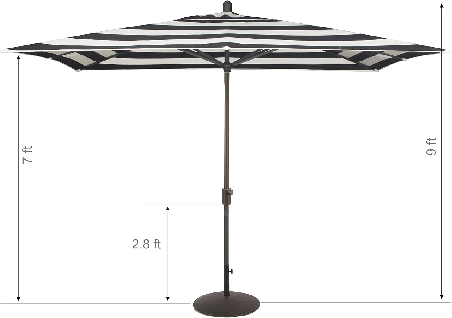 Laguna Cove 10' x 6.5' Rectangular Auto Tilt Market Umbrella