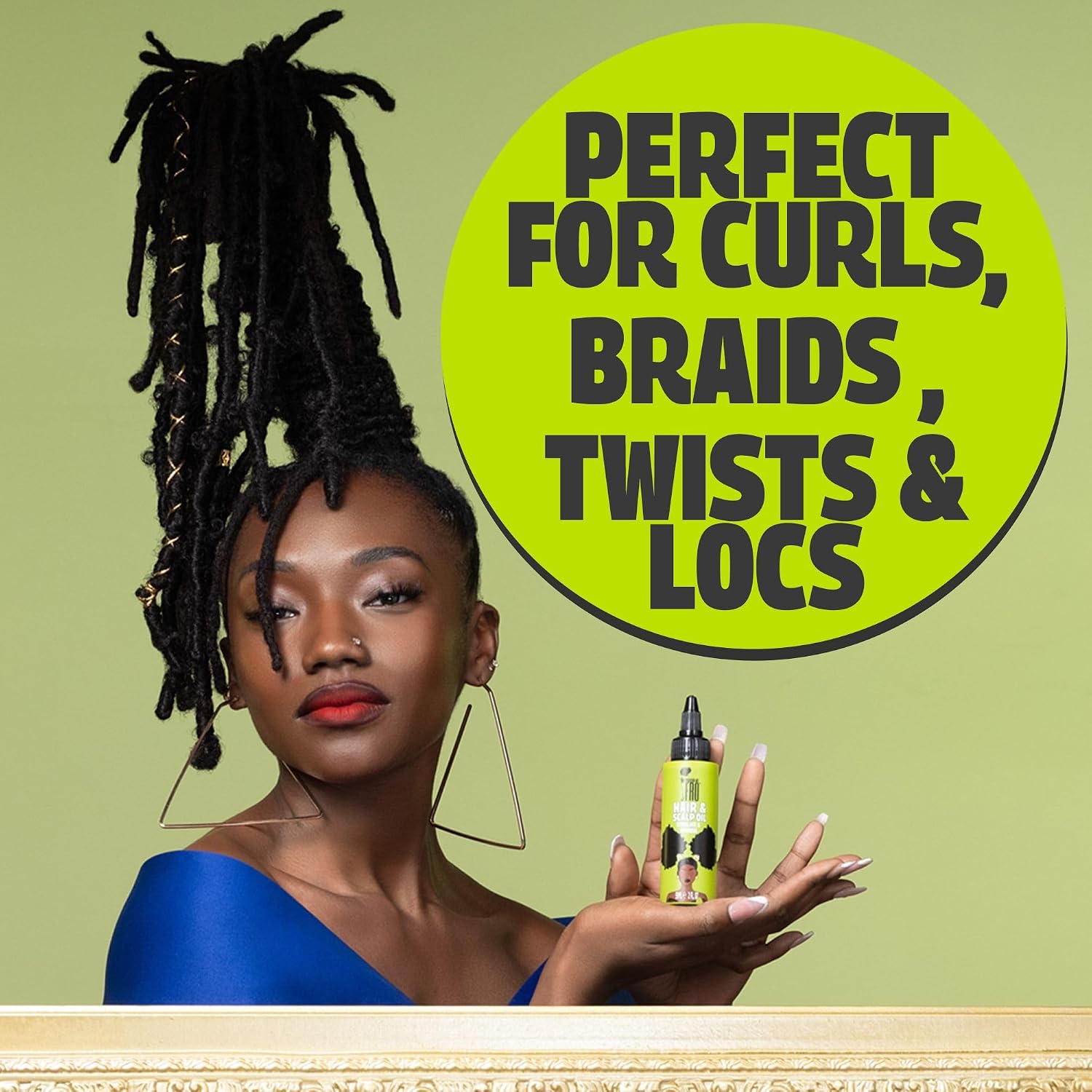 Pardon My Fro Hair & Scalp Oil - Revitalizing Oil for Healthy Hair, Strengthens Curls, Hydrates Scalp, Reduces Dryness & Split Ends, Supports Hair Health, Ideal for Curly & Textured Hair - 2 fl oz