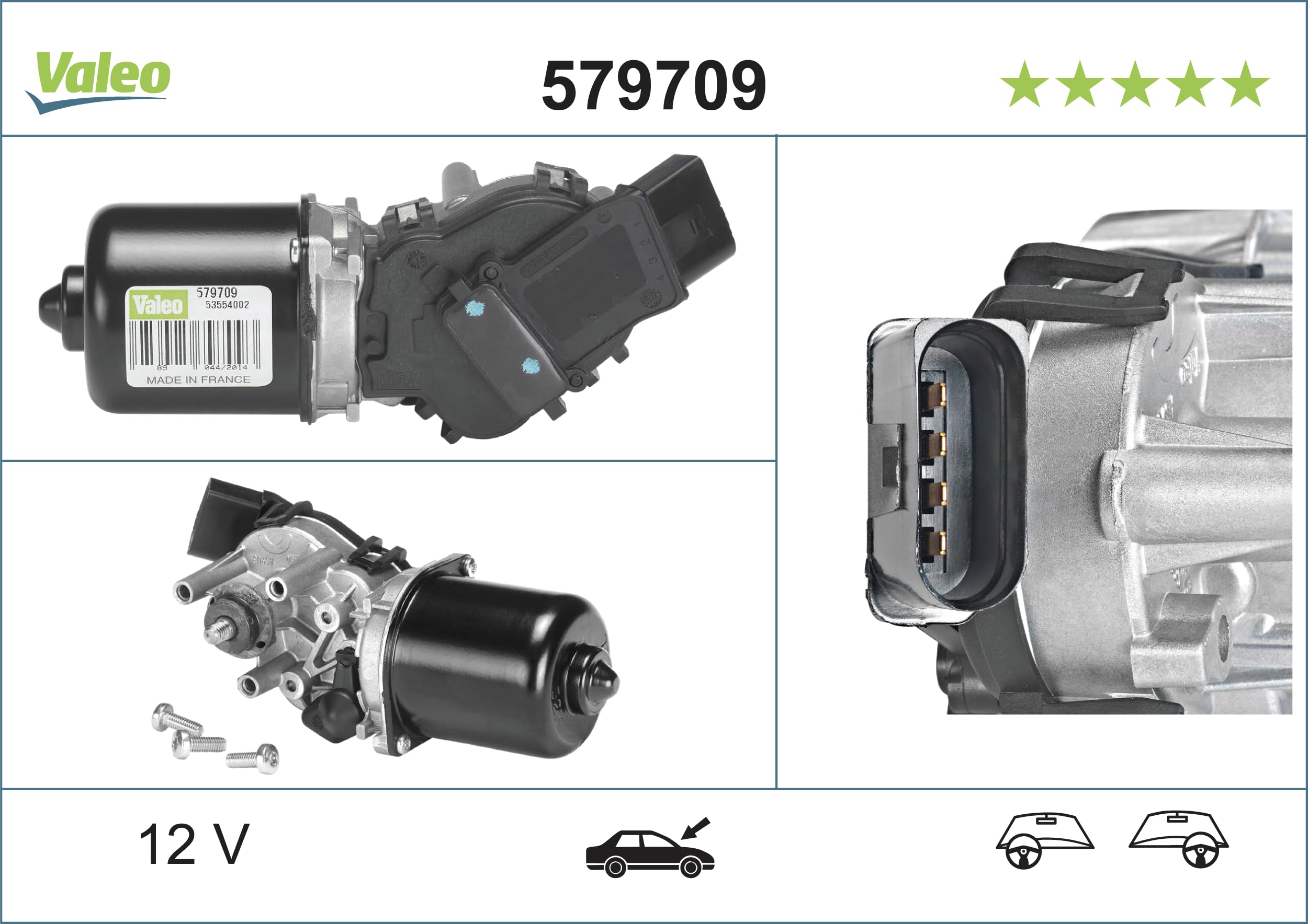 VALEO 579709 Wischermotor VALEO Wischermotor Vorn 579709 AUDI A2 8Z0
