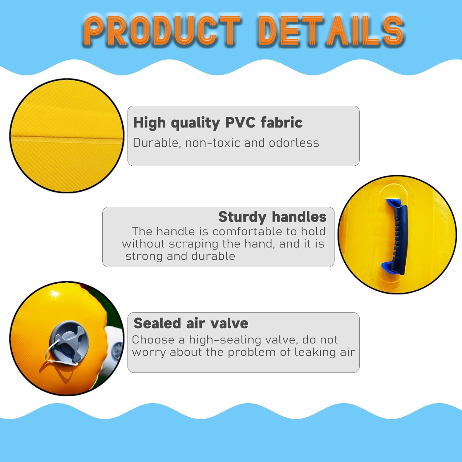 Baralir Commercial Grade Inflatable Ride-on Banana Float, 0.7mm Thick PVC Heavy Duty Inflatable Pool Float Water Seesaw for Kids & Adults, Pool Floaty Seesaw Suitable for Lake, Beach or Pool Party Toy : Toys & Games