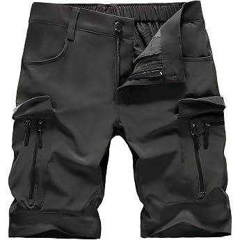 Hiauspor Men's Work Trousers Stretch Breathable 7 Pockets