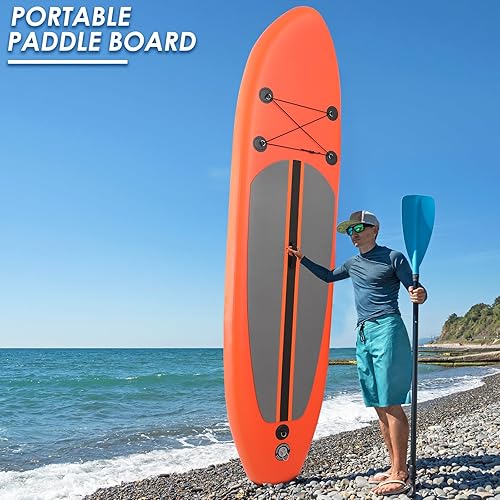 Vista 17 de TLSUNNY 10FT Inflatable Stand Up Paddle Board, 3 Fins Paddleboard with Full SUP Accessories for All Skill Levels, Portable Two-Way Hand Pump and