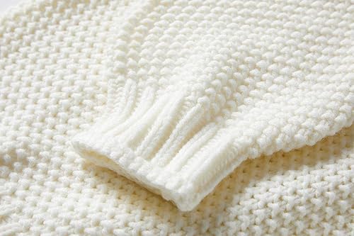 Miniatura 6 de Imily Bela Suéteres de cuello alto para niñas, ropa de punto de manga murciélago, suéter grueso