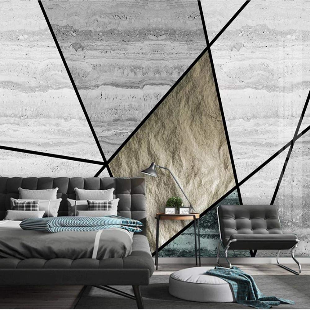 Papier peint marbre nordique WLLLO pour masquer un mur vide 300x210 cm