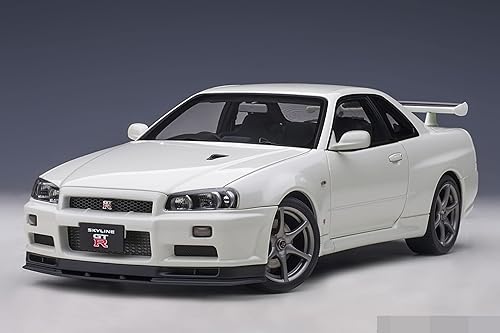 AUTOart 118 Nissa* Skyline GT-R (R34) V-spec II (perla blanca) 77406 Envío desde Canadá
